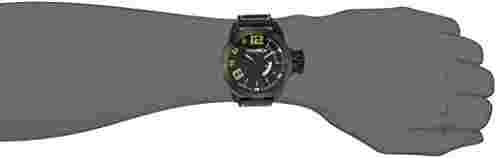 Haurex Italy Men's 6N509UAN Storm Black Leather Date Wristwatch