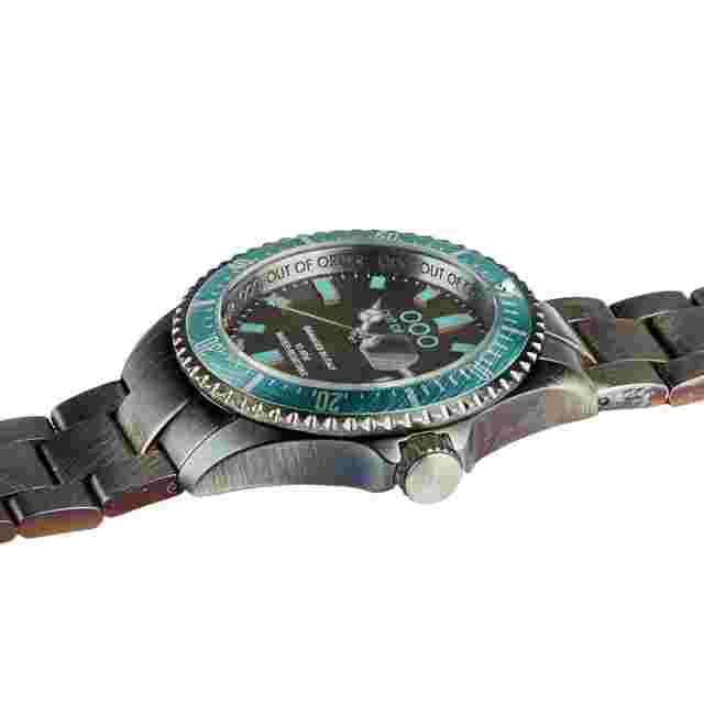 Out Of Order Casanova Steel Swiss Quartz Turquoise Vintage Men's Watch