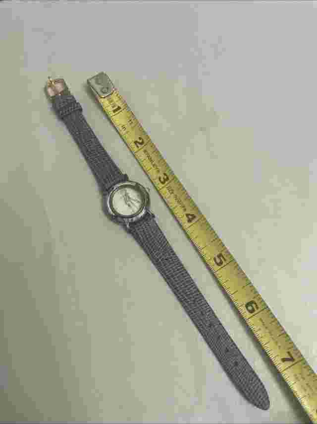Vintage J.B Champion New York 24mm  White & Gray  Watch With Lizard Band