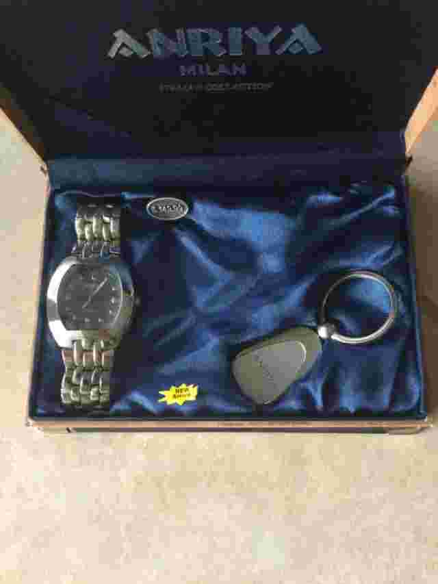 Anriya Milan Italian Watch Set & Keychain New