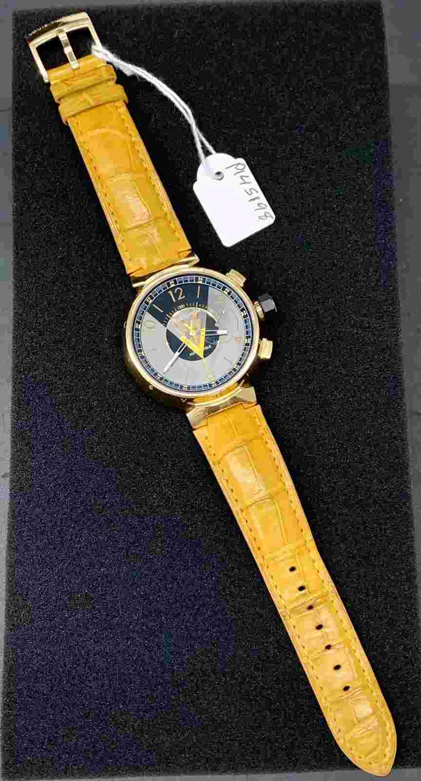 Louis Vuitton Tambour  750 18k Rose Solid Gold 44mm VVV – Volez  Voguez Voyagez