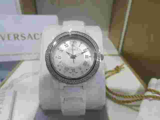Versace Women's 63QCS11D498 SC01 DV One Ceramic 146 DIAMONDS Watch