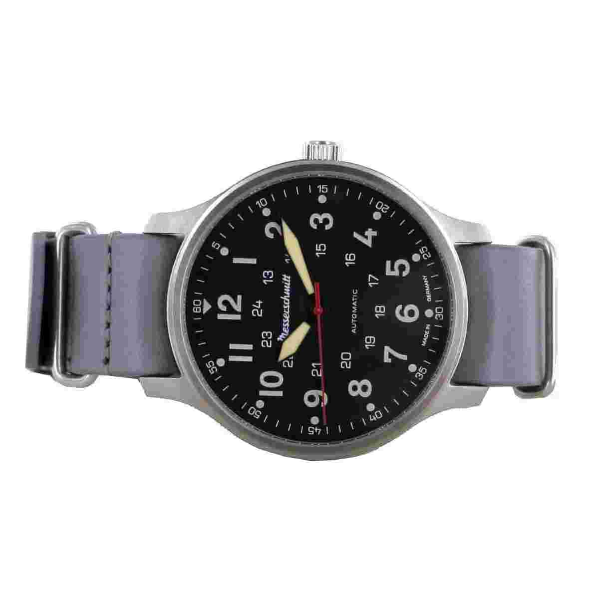Aristo Men's Messerschmitt Watch Pilot Watch Automatic ME-6332NAVY-2 Leather
