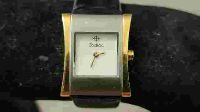 Zodiac ZO5101 Two-Tone Mother-Of-Pearl Dial Rectangular Quartz Ladies Watch