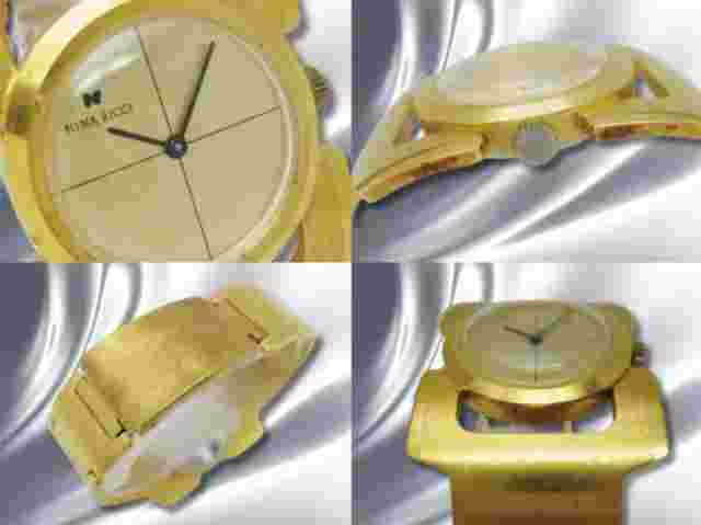 Nina Ricci Ladies GP/SS Cross Line Dial Bracelet Antique Cocktail Ladies watch