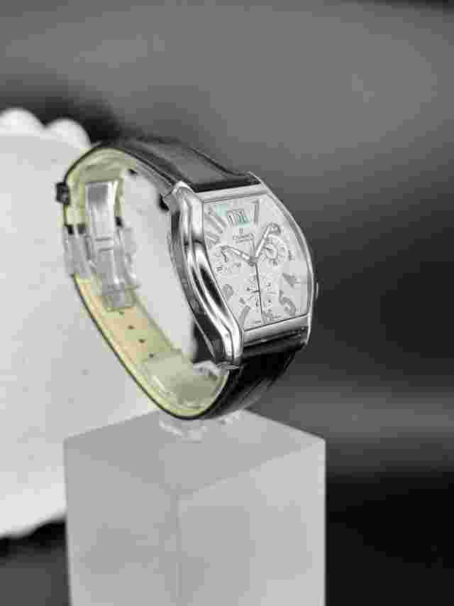 Charmex Of Switzerland Men’s Watch, Chronograph, Sapphire Crystal Leather Strap