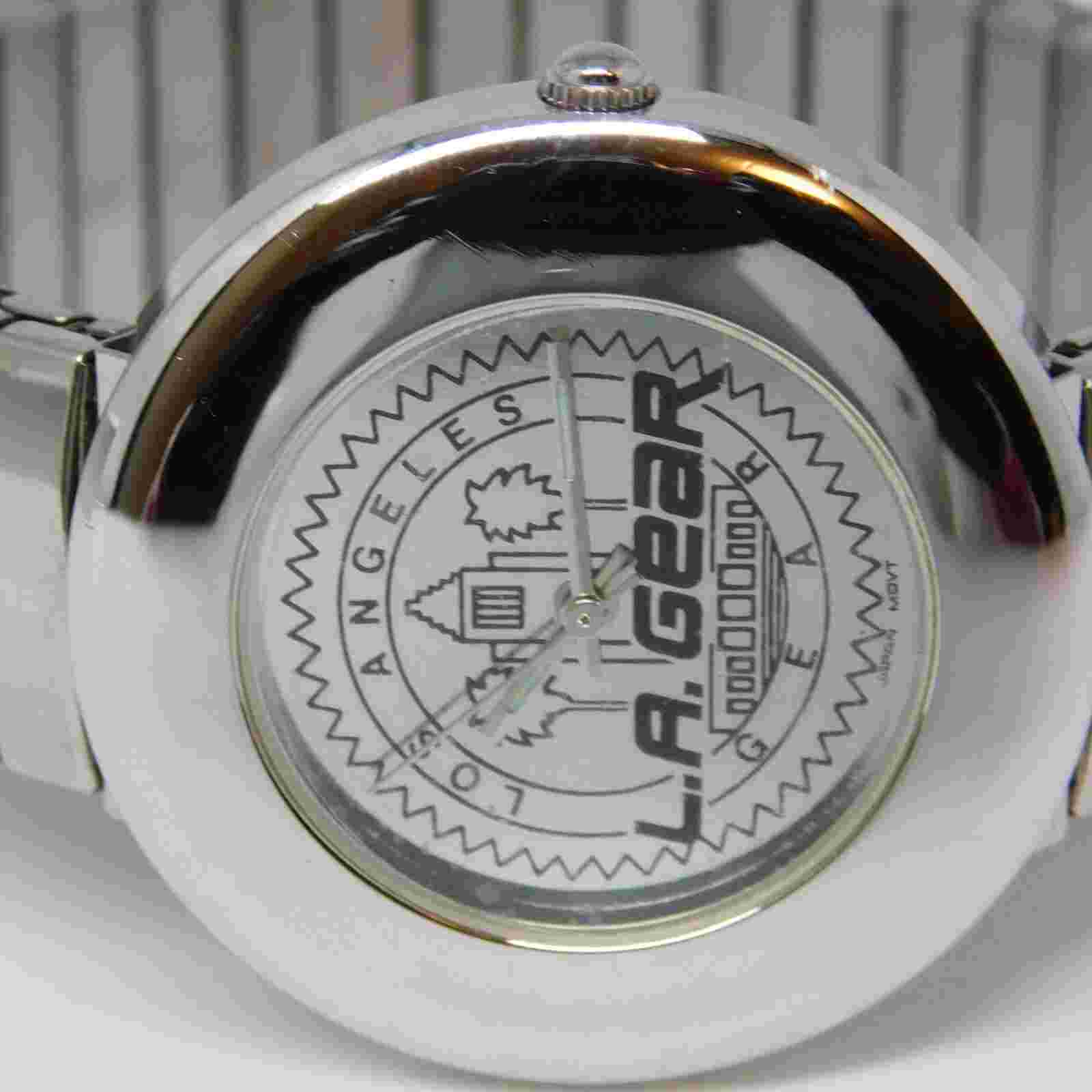 L.A. GEAR Silver Tone Quartz Analog Women's Watch Sz. 5 1/2" New Battery