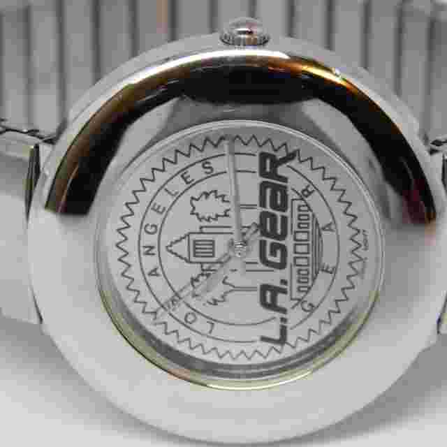 L.A. GEAR Silver Tone Quartz Analog Women's Watch Sz. 5 1/2" New Battery