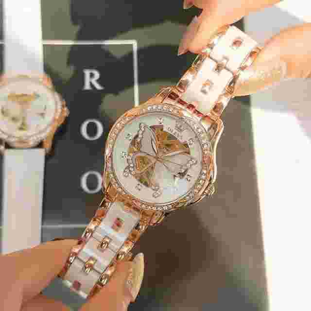 Ceramic Band Butterfly Dial Automatic Mechanical Watch Women's Wrist Watch