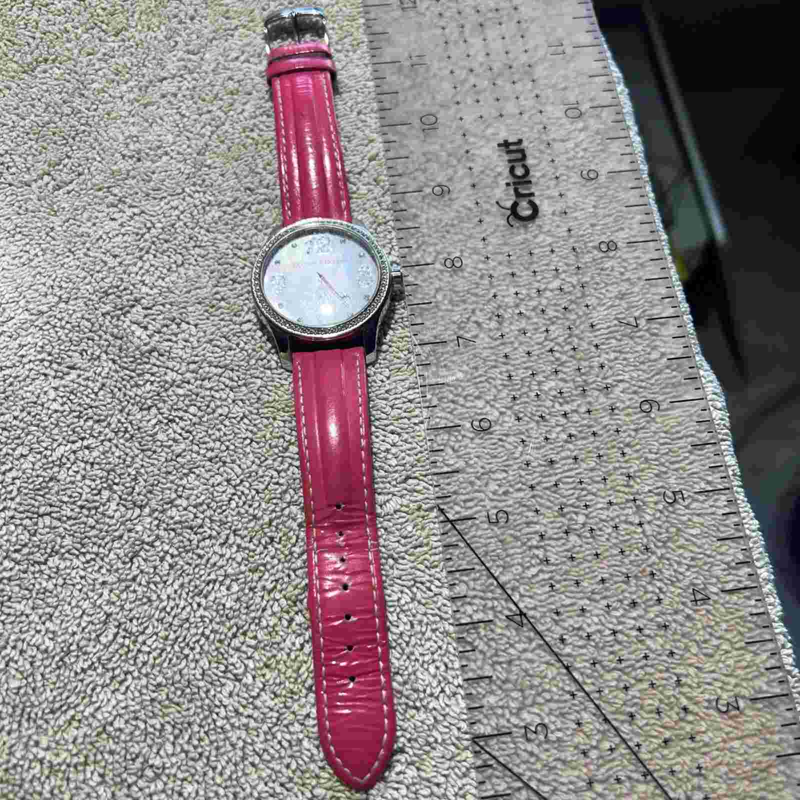 Dooney & Bourke 9" Women’s Pink  Watch Rhinestone Bezel & Dial New Battery