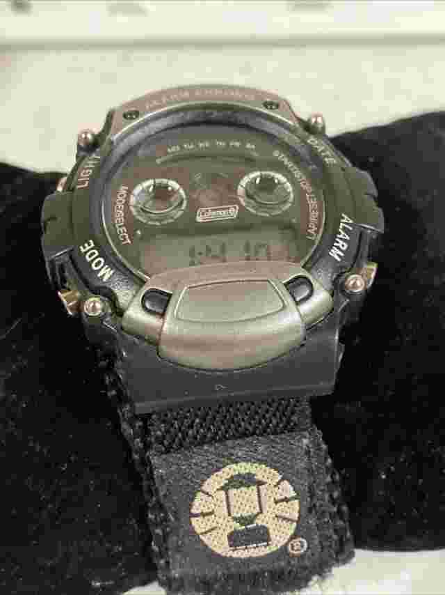Coleman Camping Digital Watch Men Black Gray Water Resistant, New Battery