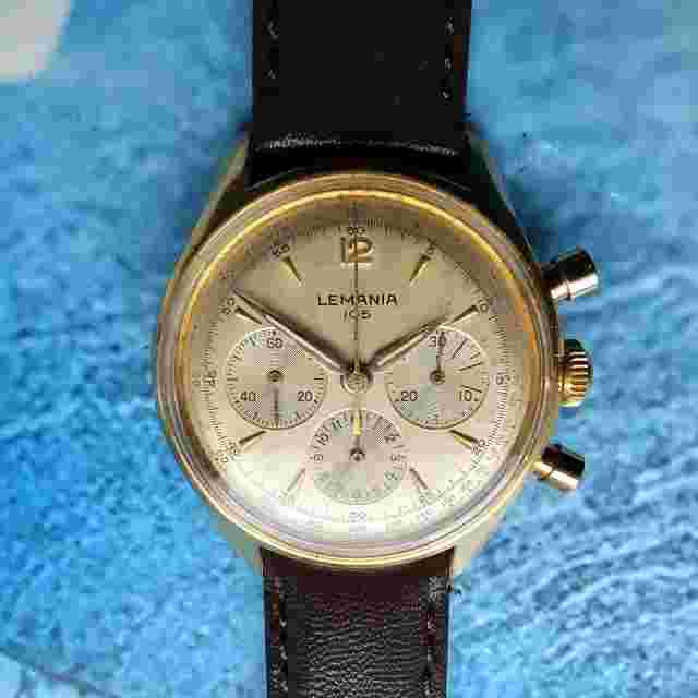 Vintage Rare Lemania 105 Chronograph Men's Wristwatch Cal 1280  Omega 321