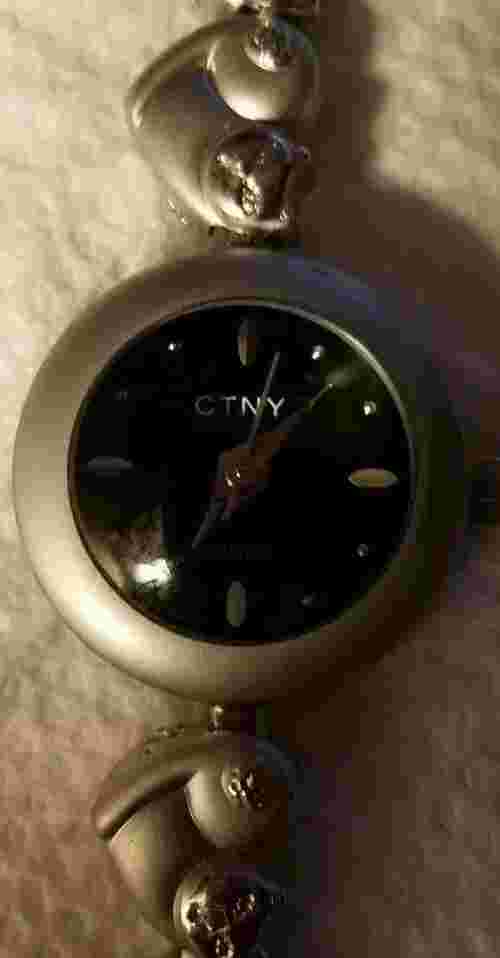 Avon Heart Banded Silver Watch