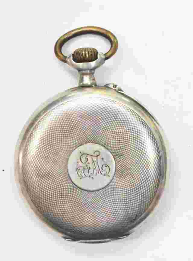 Union Watch Co Size 16 Open Face Swiss Pocket Watch 800 Fine Silver
