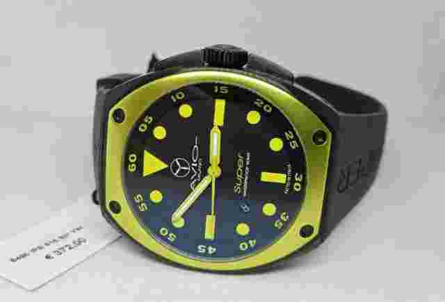 Men's Watch Super Avio Black And Yellow 46Mm Avio Milano Numbered Series