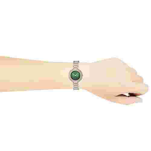 [FURLA] ICONSHAPE Watch Green Dial Quartz 25MM WW00031010L4, Women's Silver