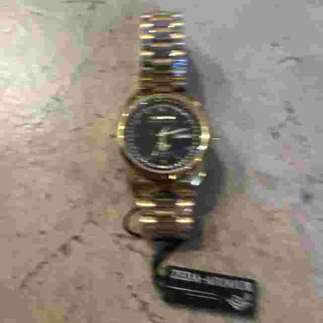 ZEDA•ARDOUR BLACK DIAL WATCH GOLD FOREVER SINCERITY