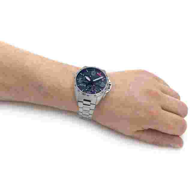 AVI-8 P-51 Mustang Blakeslee Chronograph Quartz Watch Blue 43 Mm Av-4077-22