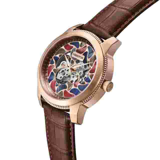 Heritor Emmanuel Semi Skeleton Custom Dial 45mm Wristwatch HERHS3705