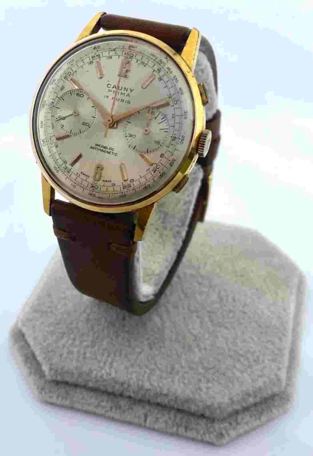 Cauny vintage chronograph 37mm Round Case