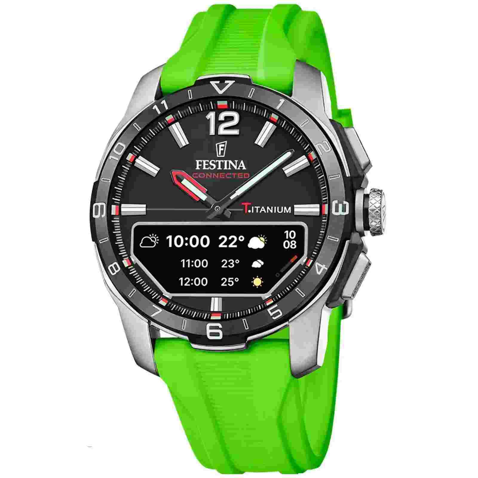 Festina F23000/B Men's Connected D Green Wristwatch
