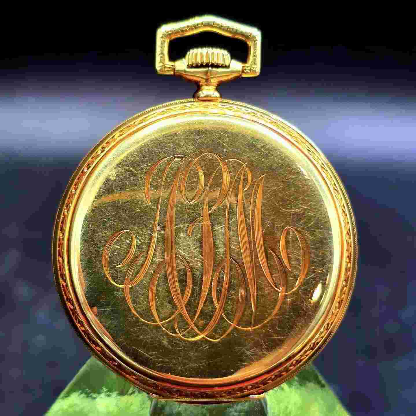 Vintage ILLINOIS 14K Solid Gold 23J 1921 Pocket Watch W/ Superb 410 Movement !!