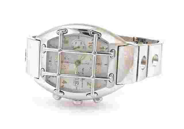 Van Der Bauwede 800 Silver Magnum Automatic Cal.35 Quarterback Mens Watch
