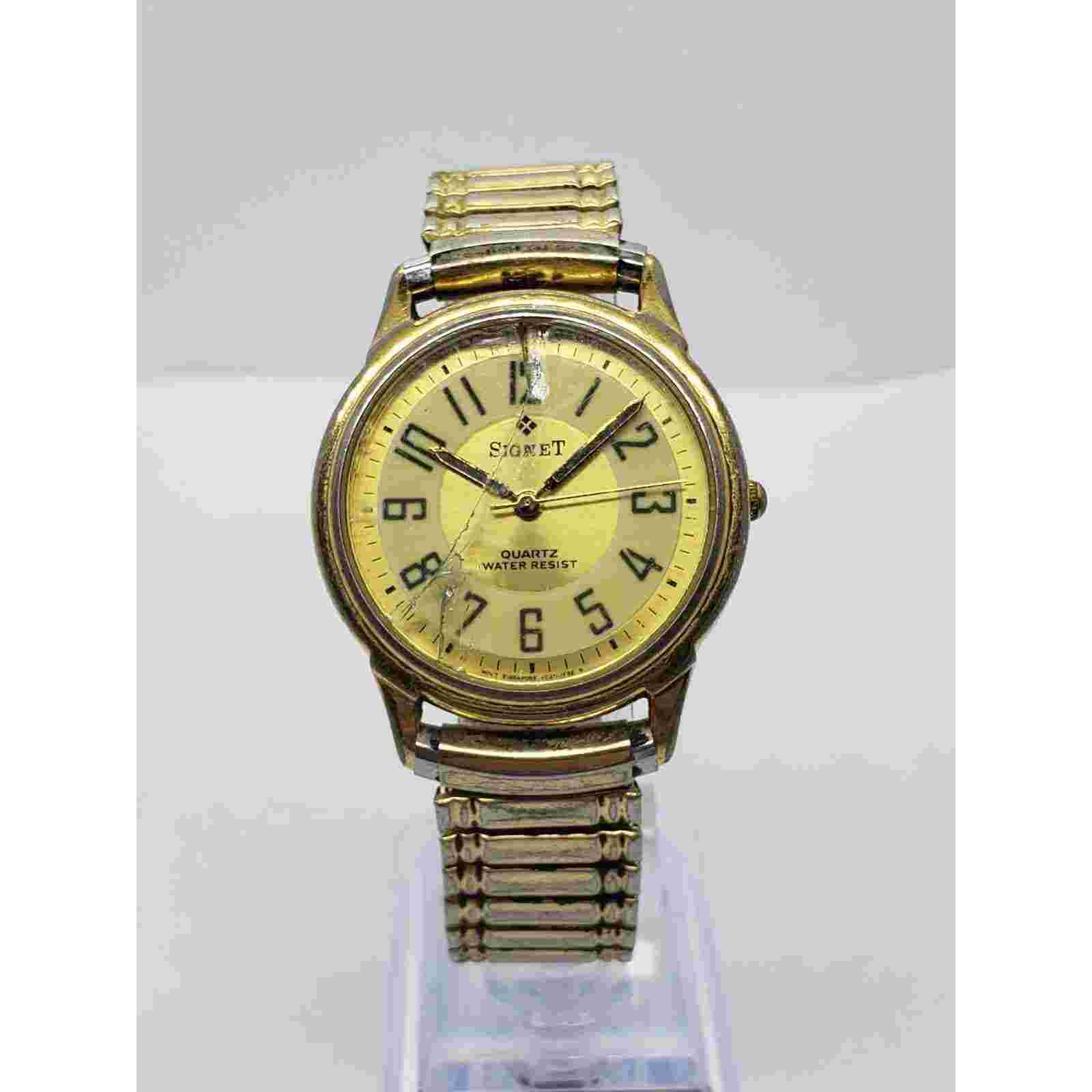 Speidel Men's watch. Large multi toned gold face with black accents