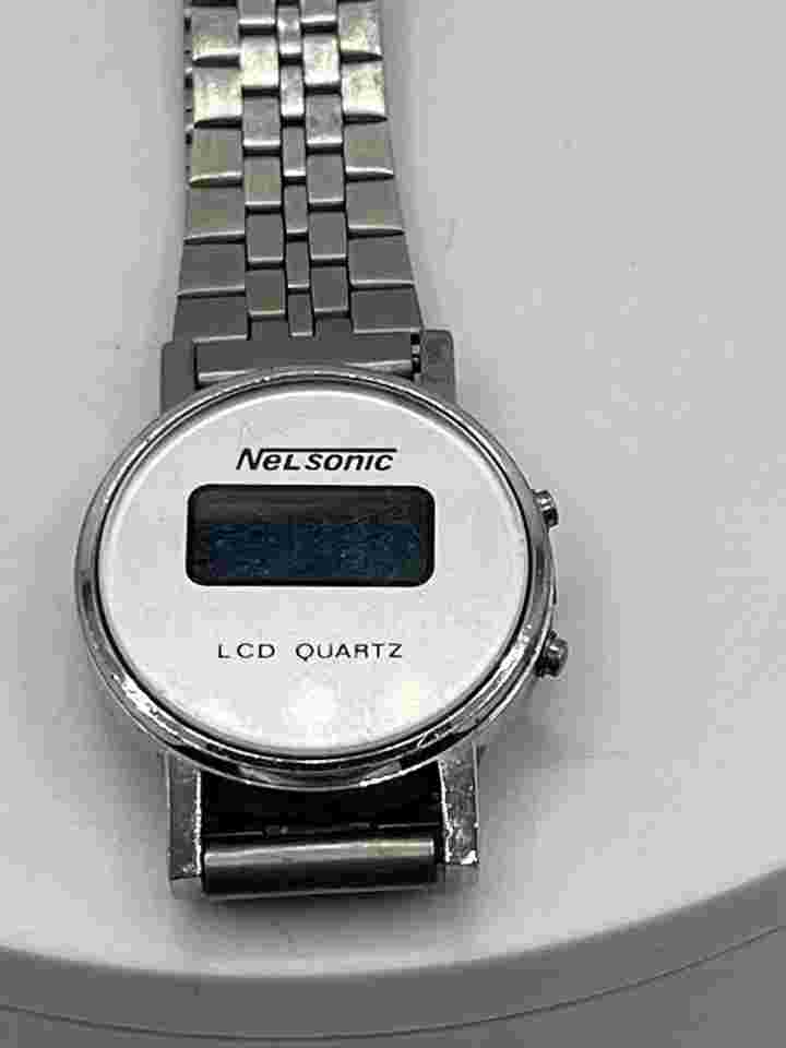 Nelsonic Lcd Quartz Vintage Watch For Parts Or Repair Does Not Run ,NEEDSBATTERY