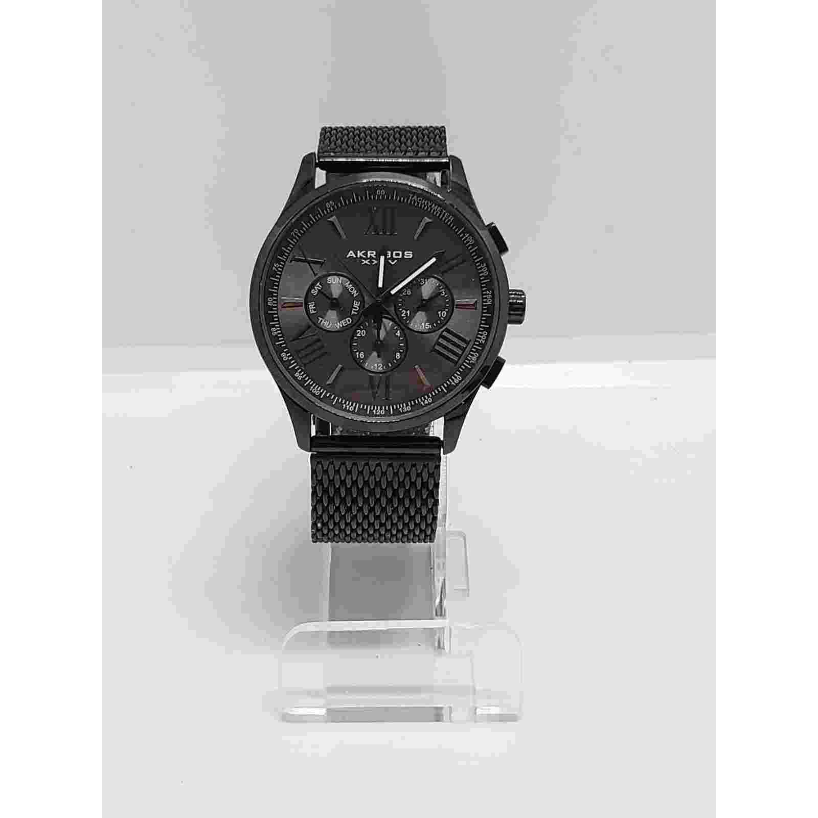 Akribos XXIV Men's dress watch. Multifunction face. AK844BK. Working Watch
