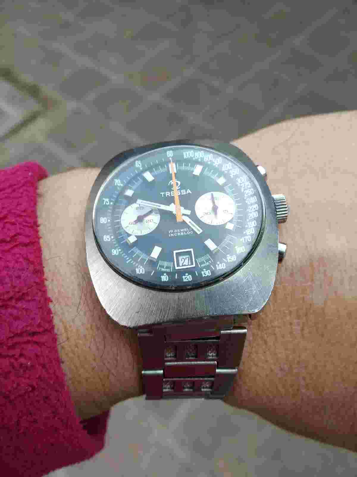 TRESSA CHRONOGRAPH RARE UNIQUE ALL ORIGINAL VALJOUX  7734
