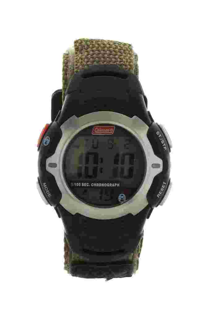 Men's sport outdoors Coleman digital watch brown nylon band 41209