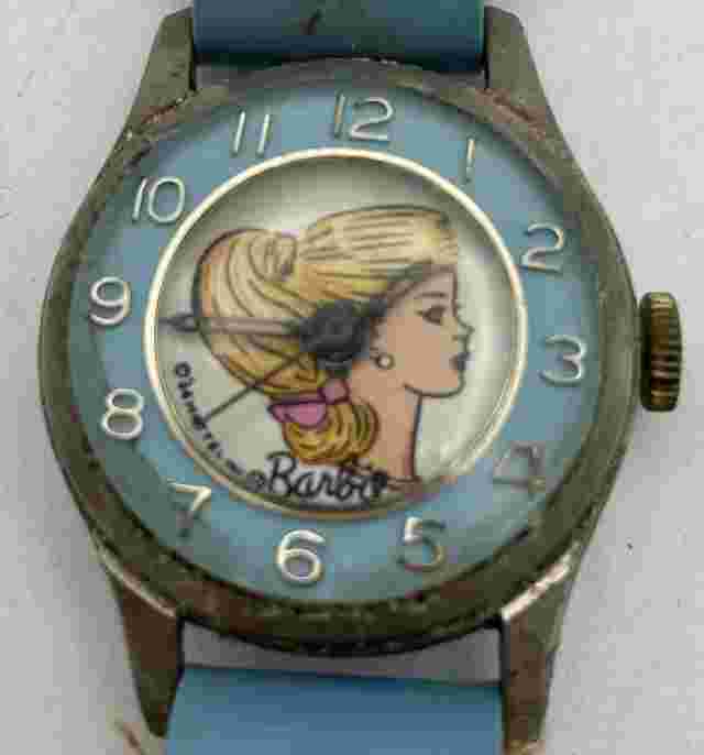 Vintage Blue Original 1963 Barbie Swiss Made Wrist Watch Untested