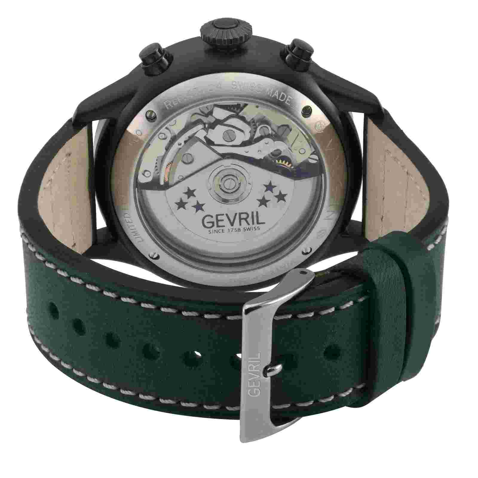 Gevril Men's 47104-1 Vaughn Chrono Pilot Swiss Automatic ETA 7750 Movement Watch