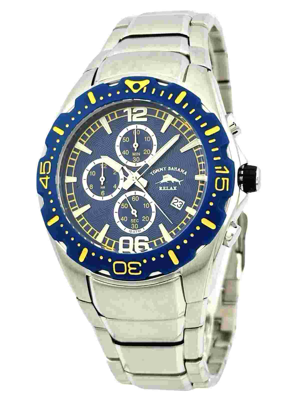 Tommy Bahama RLX3003 BEACH CRUISER  Chronograph TIMING BEZELBracelet Watch Watch