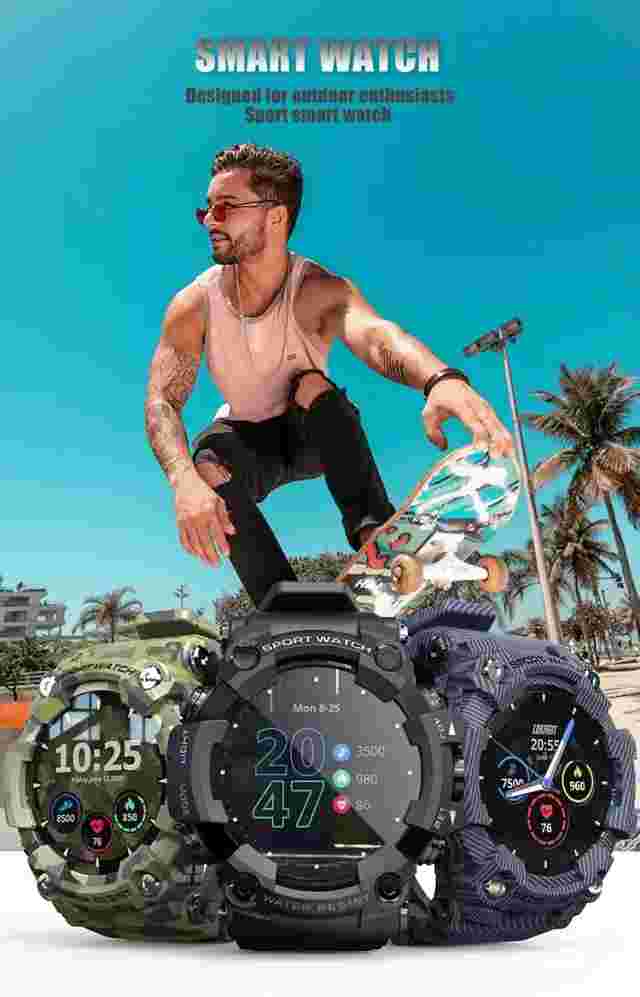 Reloj De Hombre Mujer Uni Relojes con Oximetro Deportivo Digital Militar Camara