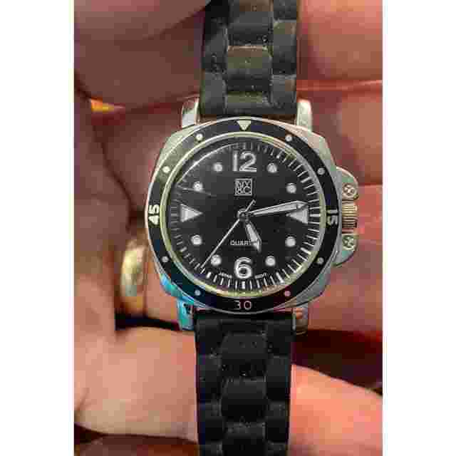 Women's NY&Co Watch,Poly Band, Silver Tone and Black Case,New Battery