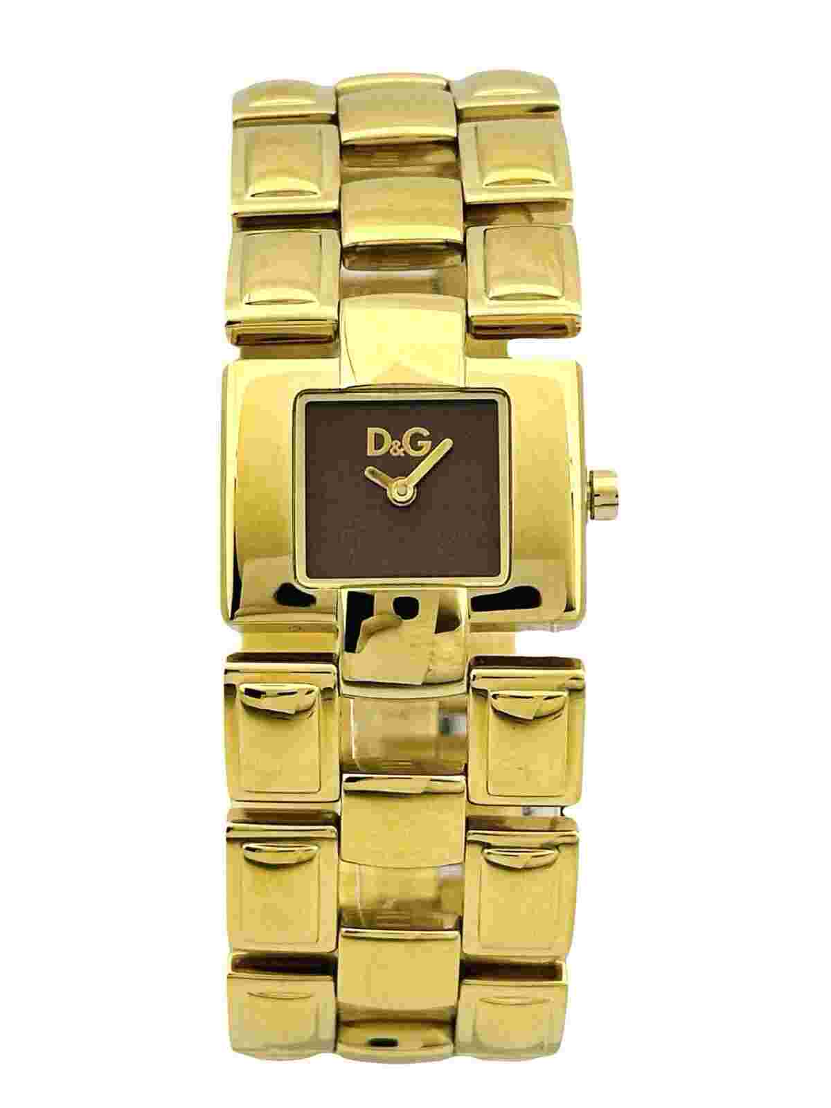 D&G Dolce & Gabbana DW0475 Women's Quotes Analog Yellow Gold Watch