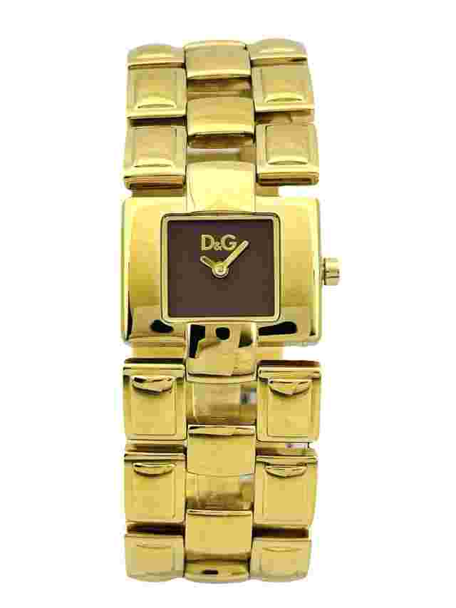 D&G Dolce & Gabbana DW0475 Women's Quotes Analog Yellow Gold Watch