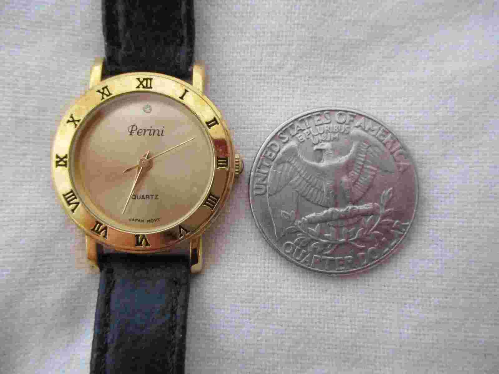 Perini Analog Wristwatch with a Buckle Band and Quartz Movement