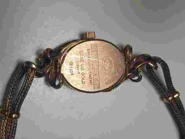 1989 FRANKLIN MINT ISSUE 14K ROSE GOLD WOMAN'S WRISTWATCH