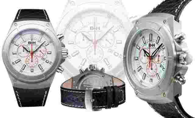 NEW Brandt & Hoffman 14040-WHT Mens Swiss Chronograph Deacon Luxury Watch WHITE