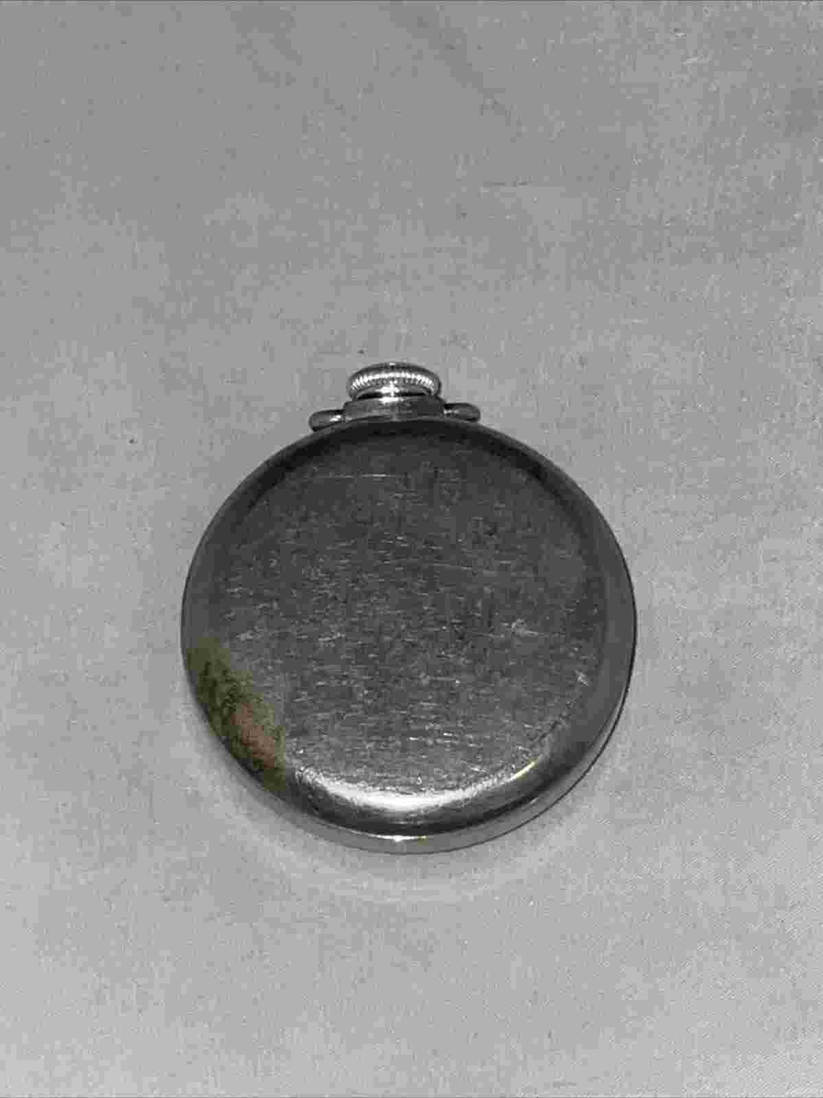 VINTAGE INGRAHAM SENTINEL CLICK SECOMETER SECONDS RUNNING POCKET WATCH
