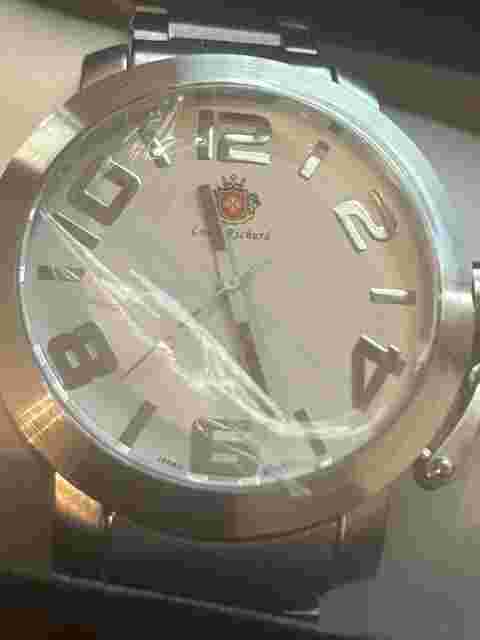 NEW Louis Richard Warwick Men's Watch SILVE R Numbers-White Face (MSRP $699.95)