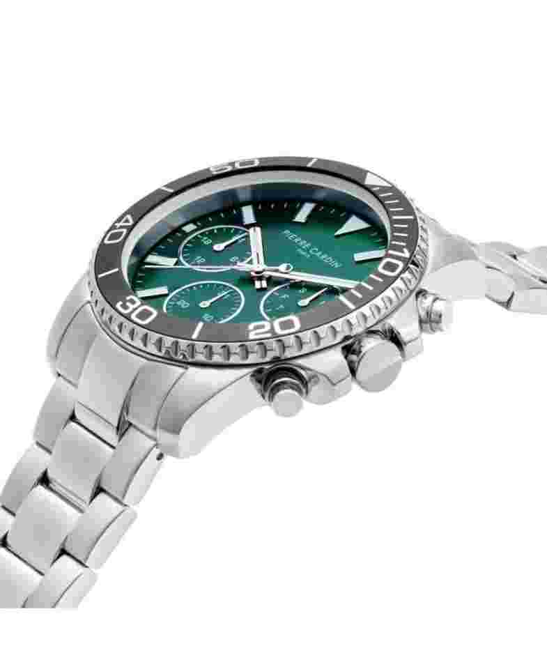 PIERRE CARDIN Men Analog Quartz Casual Watch Classic Dress Green Dial Waterproof
