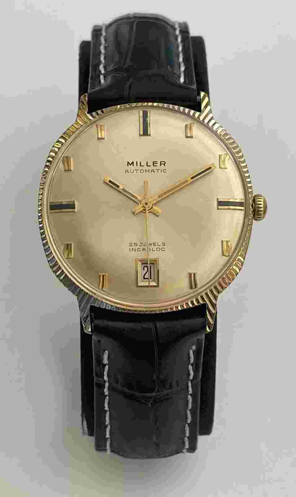 Vintage Miller Watch Automatic 25 Jewels Incabloc Antimagnetic Water protected S
