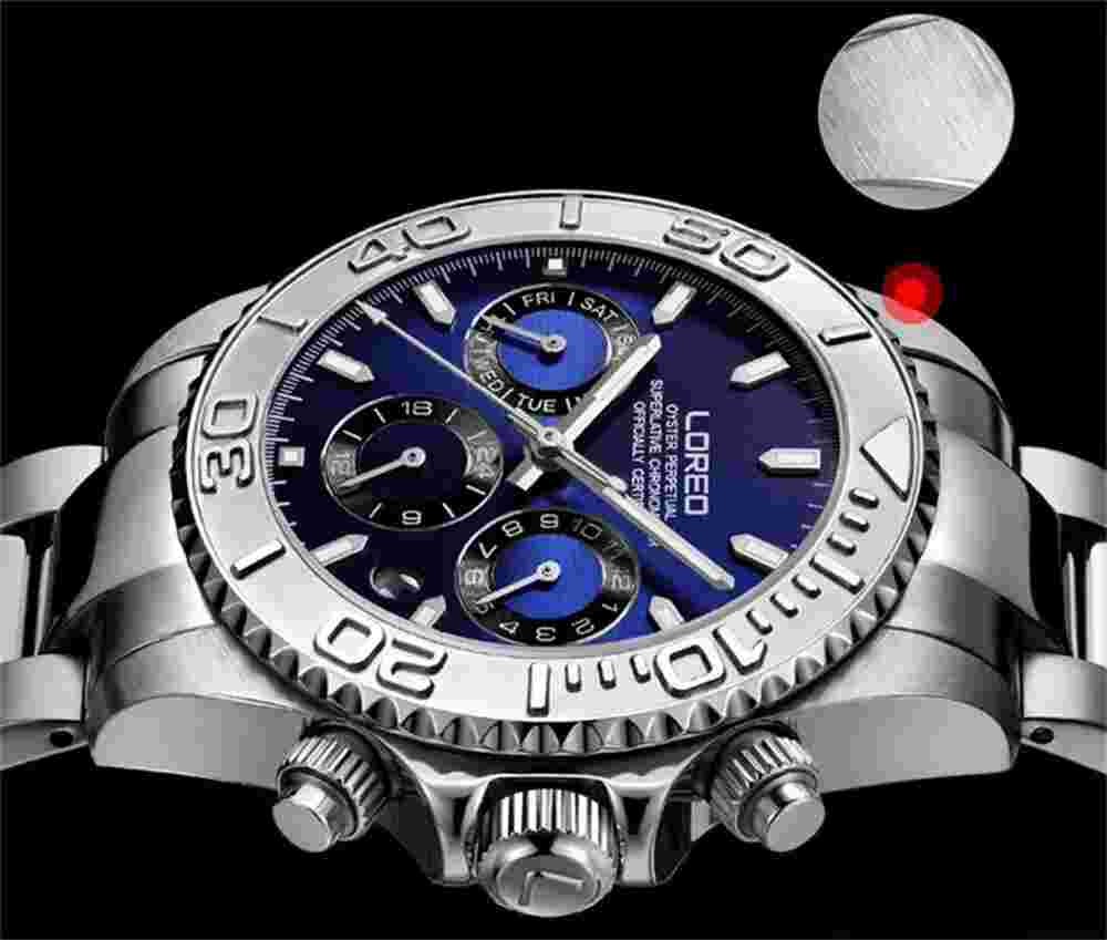 Men GMT Automatic Mechanical Watch Rotating Bezel Sapphire Glass 200M Waterproof