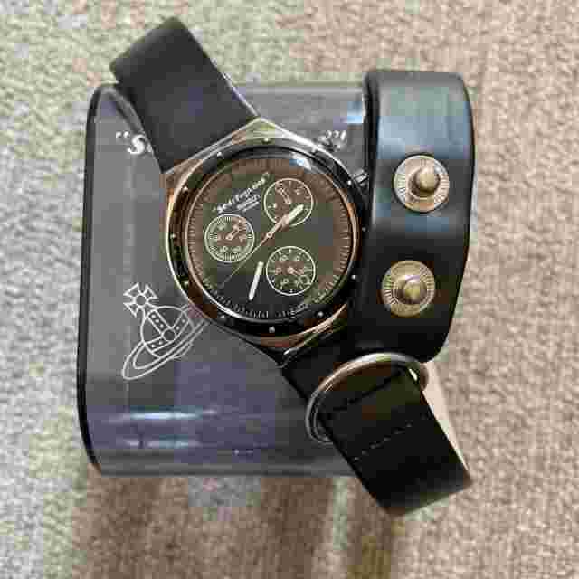 Vivienne Westwood Swatch Seditionaries Black Watch - Used, Battery Checked
