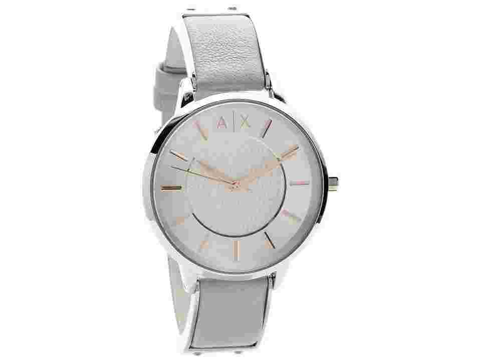 Armani Exchange Original AX5311 Women's Gray Leather Watch Chrono 38mm