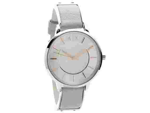 Armani Exchange Original AX5311 Women's Gray Leather Watch Chrono 38mm